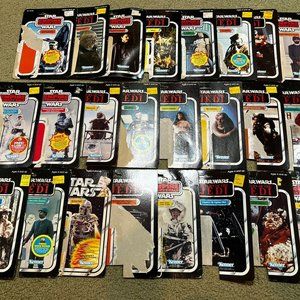 (24) -1977 To 1983 STAR WARS Cut Card Back Lot Boba Fett, YODA, Logray, Han Solo